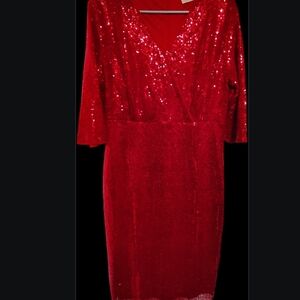 Belle Perlina Radiant Red Sequin Dress